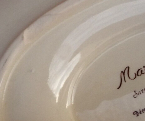 Saucière sur dormant Faïence de Sarreguemines France