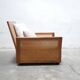 Fauteuil vintage en bois et cannage