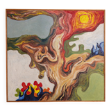 Abstract painting of a figure under the sun - 2 of 2