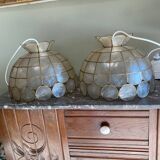 Vintage mother-of-pearl pendant light