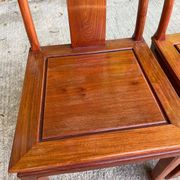 Set of 5 Chinese Ming chairs in solid rosewood – Engraved Shou pattern 70
