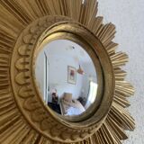 Vintage 1960s witch's eye sun mirror - 25 cm