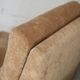 Pair of armchairs "Space Age", foam and velvet "honey", France, circa 1970