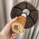 Vintage Woven Table Lamp – Wood & Rattan – 1970s