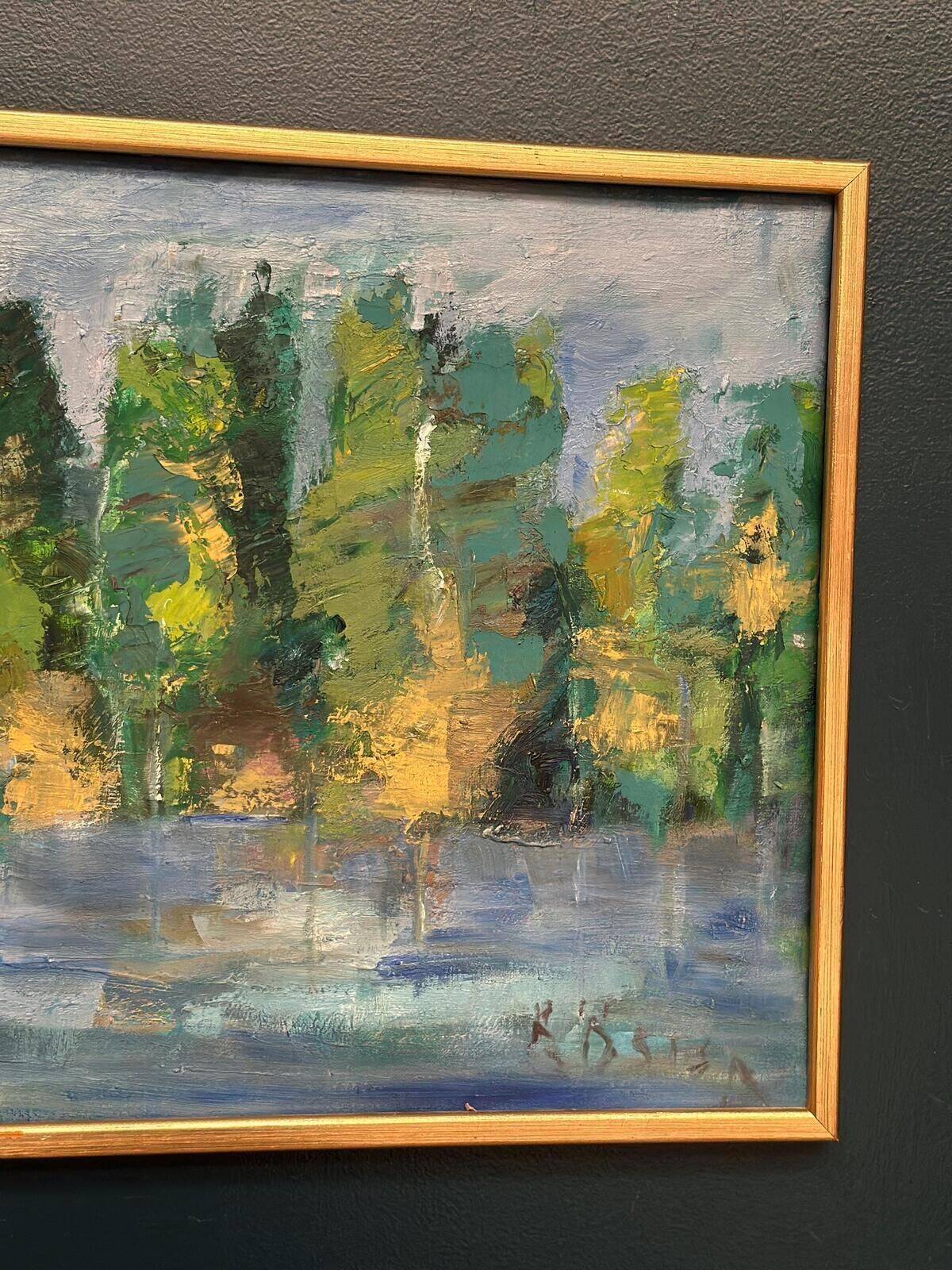 Original Oil On Canvas – “Landscape” By K. Osian – Signed – Vintage