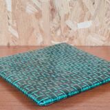 Green earthenware trivet