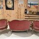 salon complet de style Louis XV – banquette corbeille et paire d