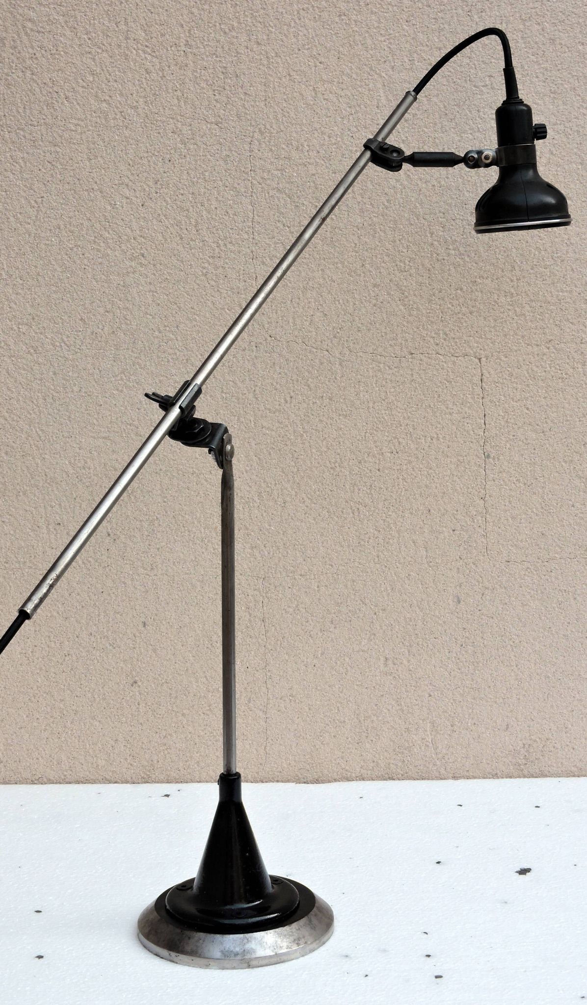 Lampe atelier Singer articulée de machine a coudre industrielle vers 1930