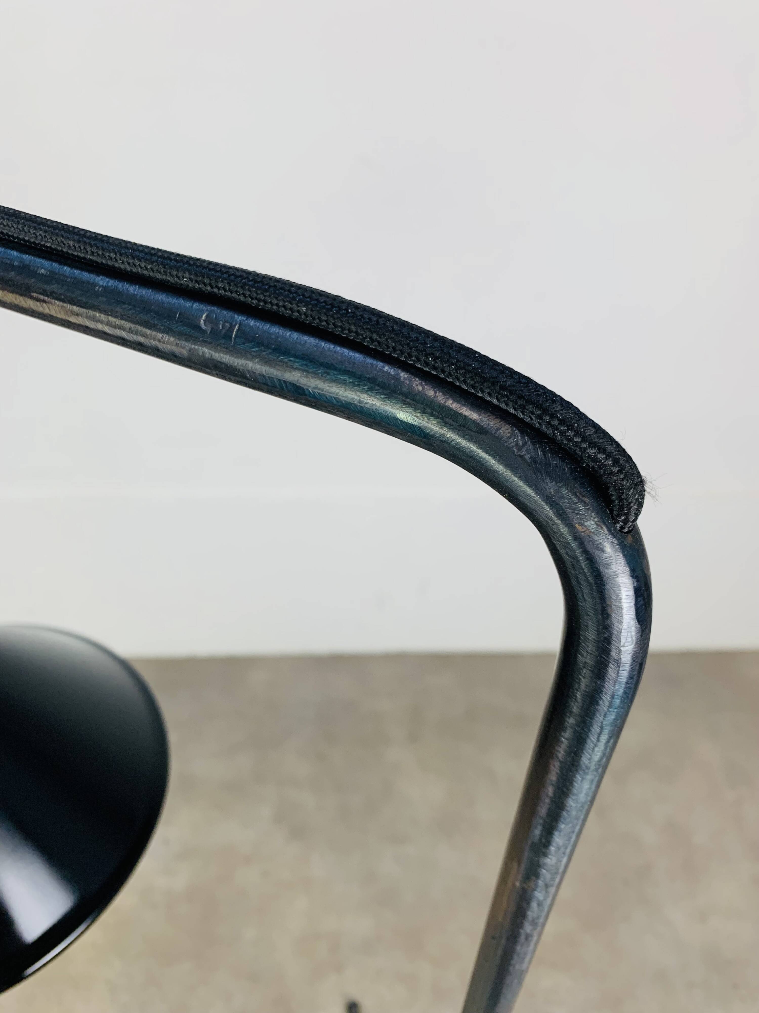 Tripod reading lamp, wrought iron, industrial style, handmade.