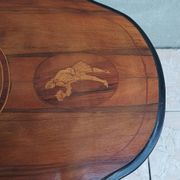 Table violon Napoléon III en ronce de noyer