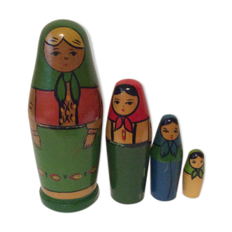 Vintage ancient Russian Matriochka dolls