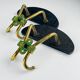 Vintage brass coat hooks, Italy, 1950s, set of 2