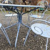 Wrought iron garden furniture