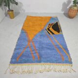 Handmade natural Berber rug 2.5x1.5 m