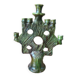 Tamegroute pottery menorah candle holder