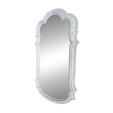 White patinated baroque mirror
