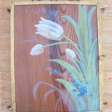 Miroir triptyque - début XXème - cadre doré - 71x29cm