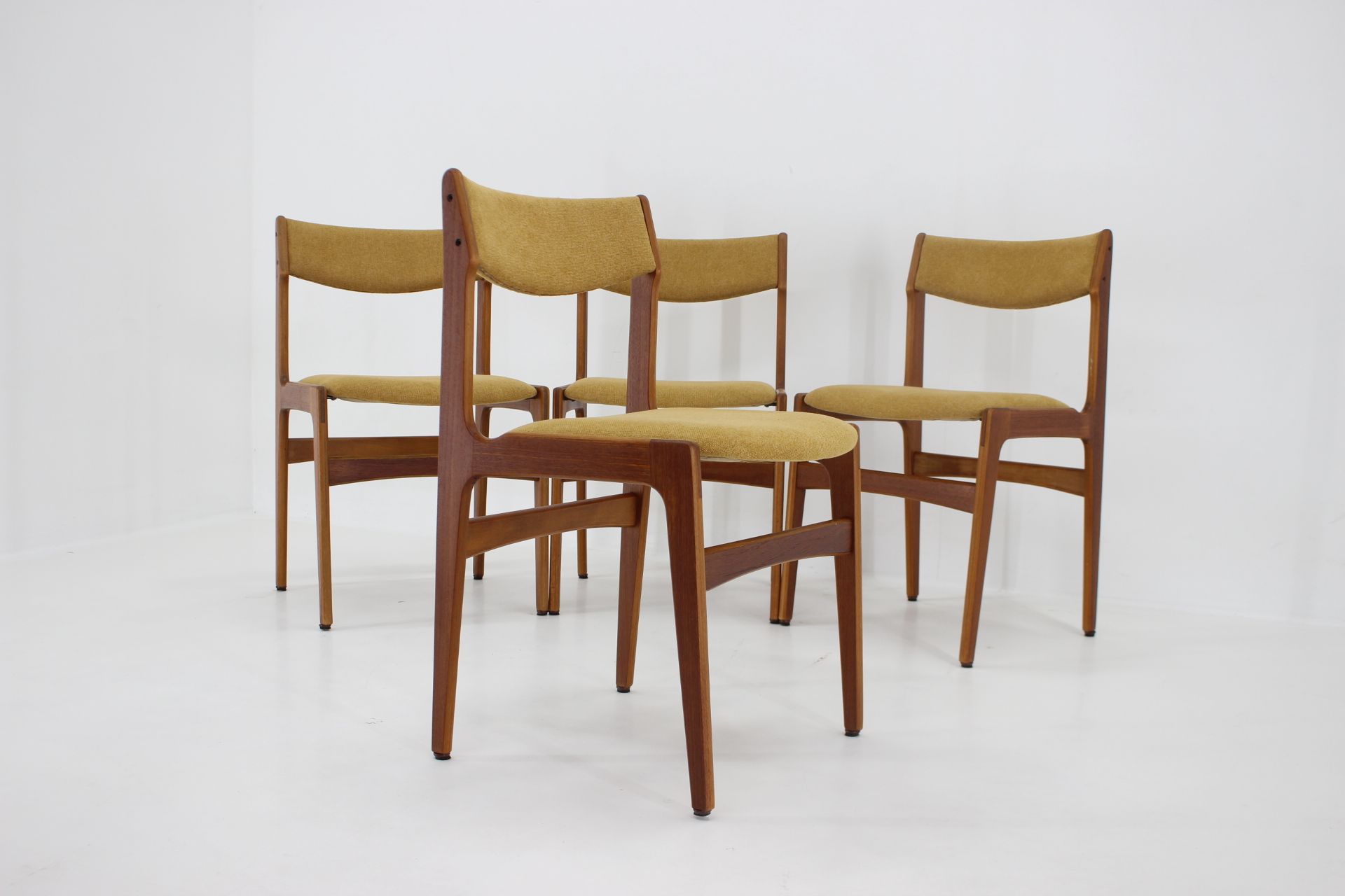 1960s set of four teak dining chairs,denmark