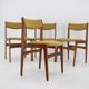 1960s set of four teak dining chairs,denmark
