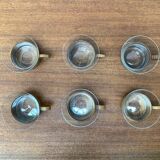 Mid-century wooden tea glasses, 1960s, set of 5