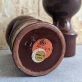 Set of brown USSR candlesticks