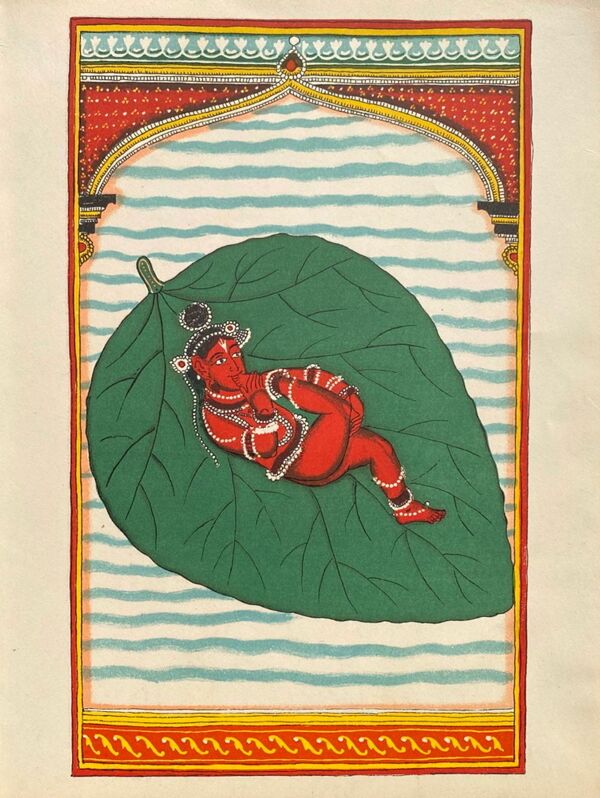 Lithographie vintage mythologie indienne