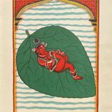 Lithographie vintage mythologie indienne