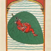 Lithographie vintage mythologie indienne