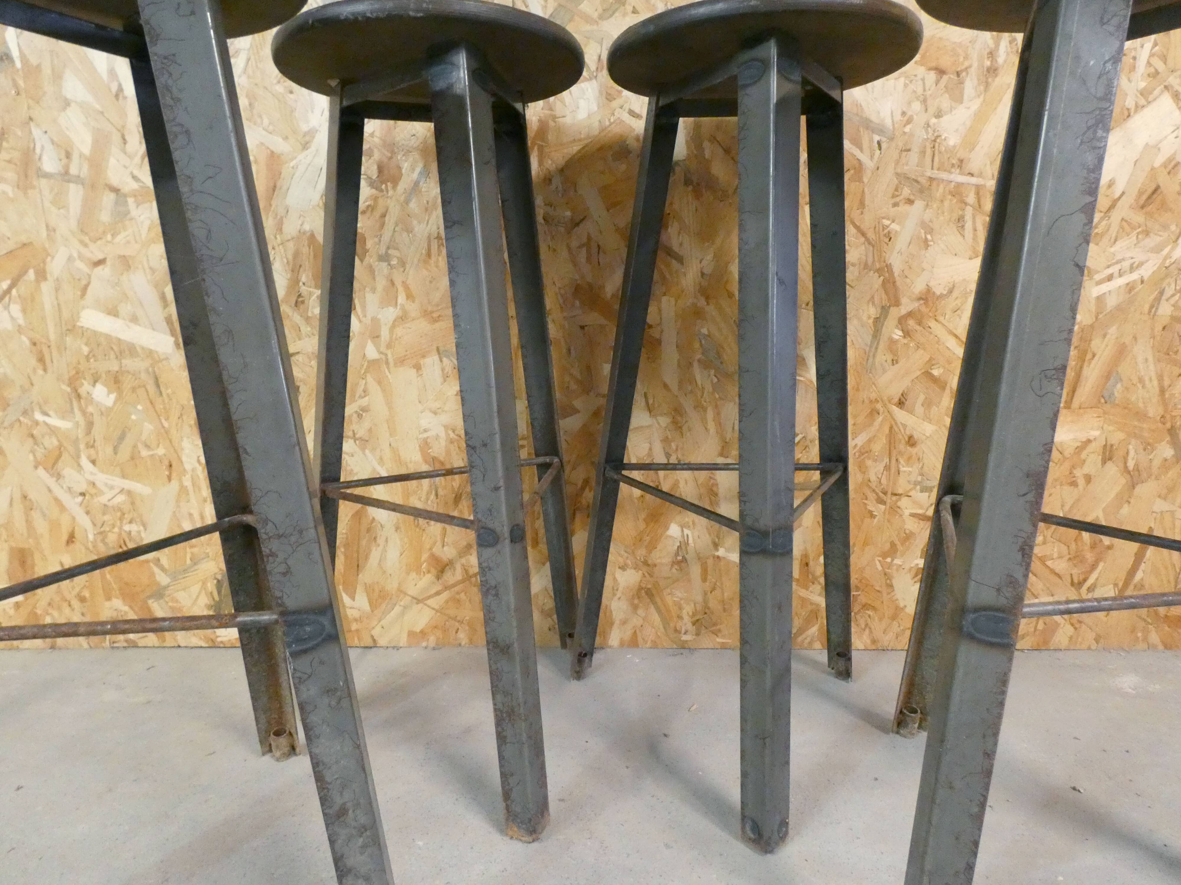 4 vintage loft bistro bar stools