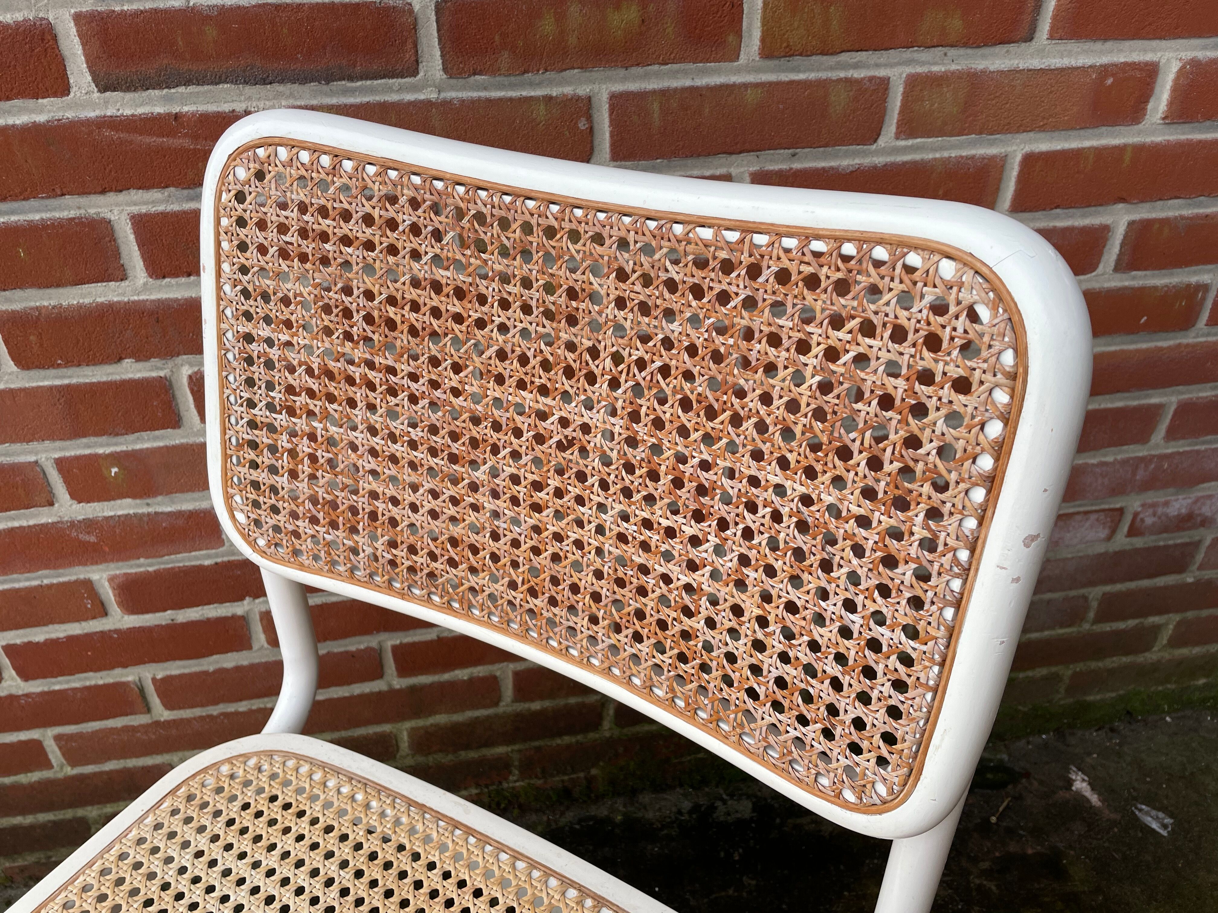 Set of 4 Cesca Model chairs by Marcel Breuer