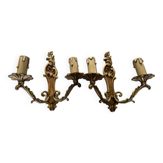 Louis XV bronze wall lights