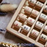 Wooden multiplication tables