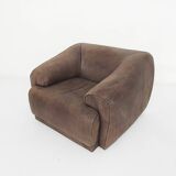 Buffalo leather De Sede style lounge chair, 1960's