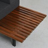 Cansado mahogany bench by Charlotte Perriand, circa 1962.