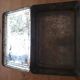Vintage black art deco metal box with fish decoration