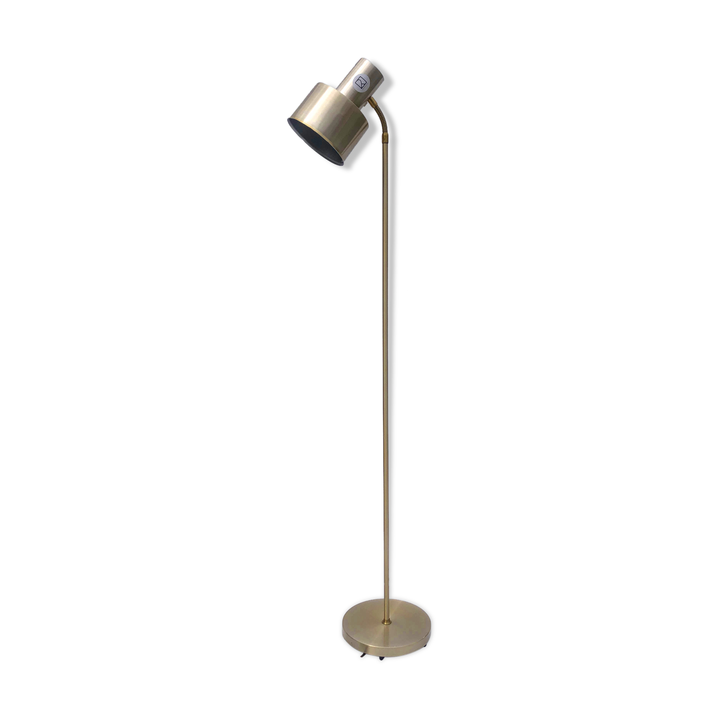 Vintage 20th Century Brass Spotlight Floor Lamp By NAFA, European Plug, 1960's