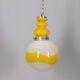Vintage Space Age Italian Yellow Glass Chandelier, 1970s