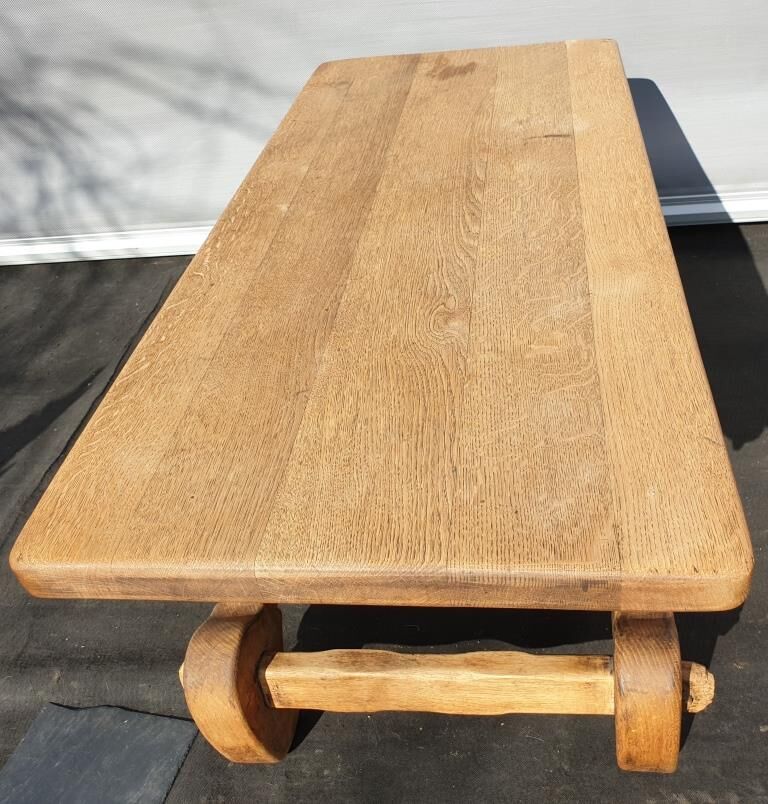 Medieval solid oak coffee table