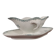 Gravy boat on pedestal with handles Terre de fer St Amand amandinoise "lily of the valley"
