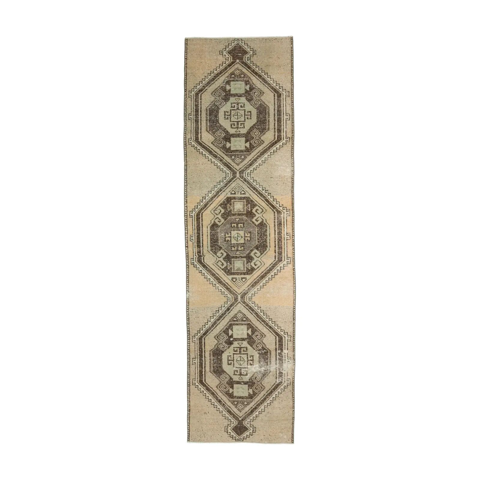 Turkish Oushak handmade runner 84x314