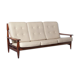 Brazilian modernist sofa cream leather Jean Gillon