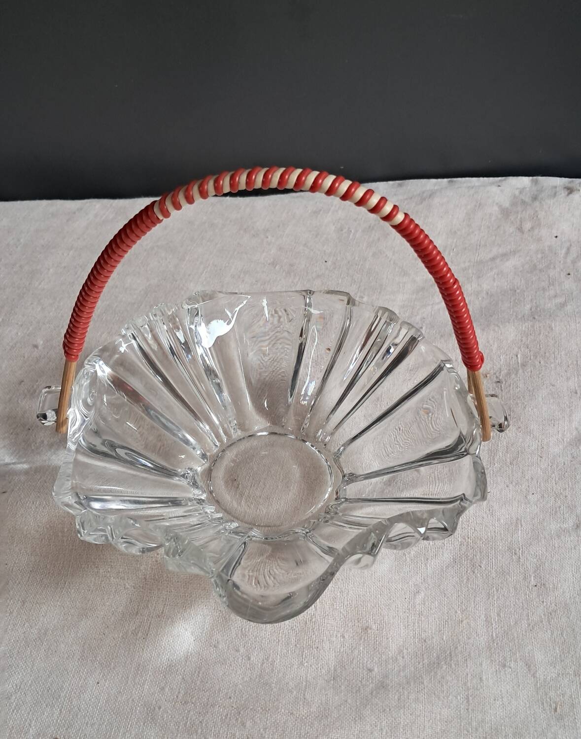 Art Deco glass basket