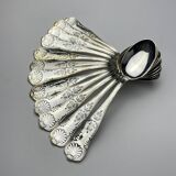 Antique silver cutlery, Italy, 1960s, set of 51.