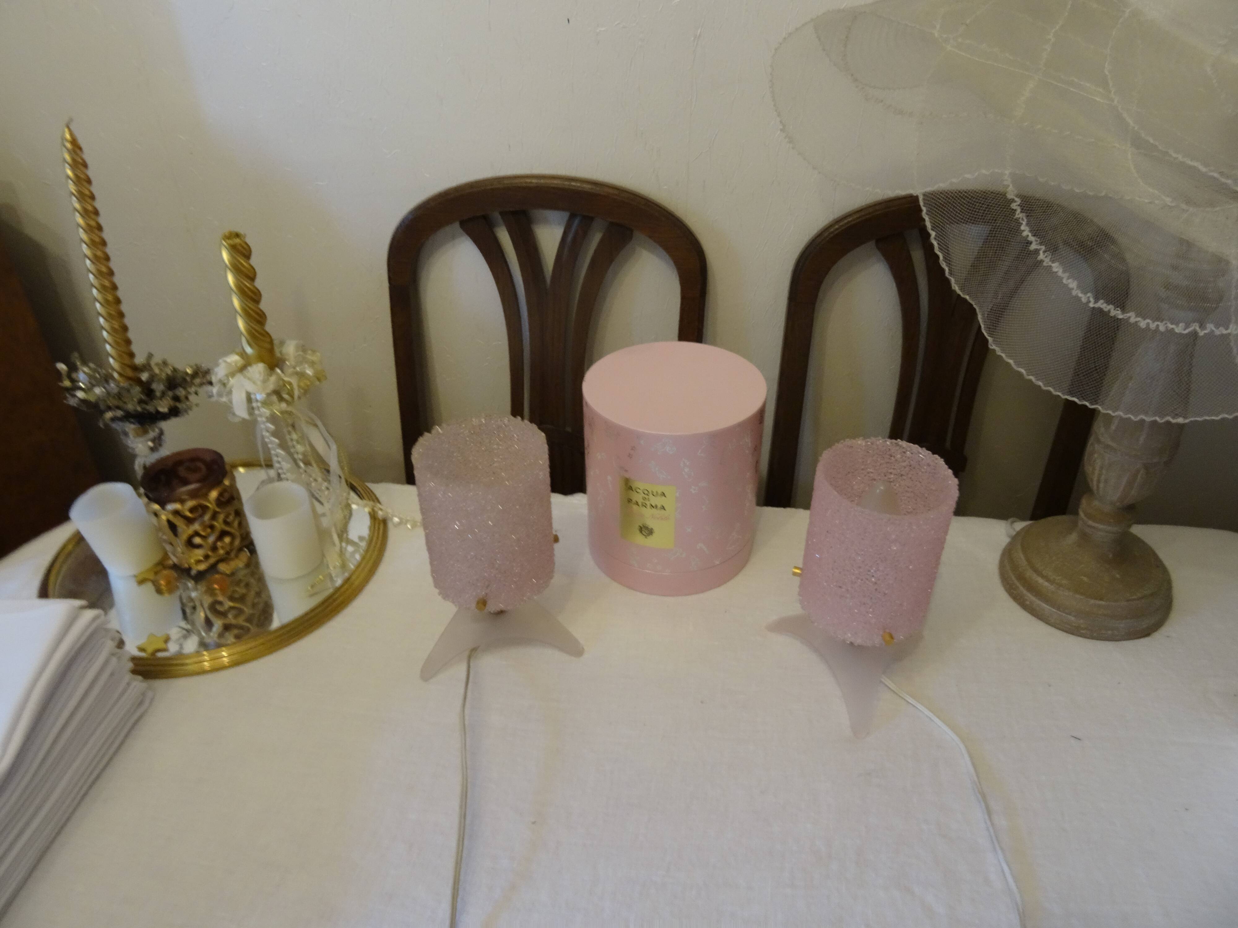 Duo of lamps in plexiglas 50/60