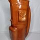 Vintage sculptural umbrella stand golf bag imitation leather 70s 65 cm