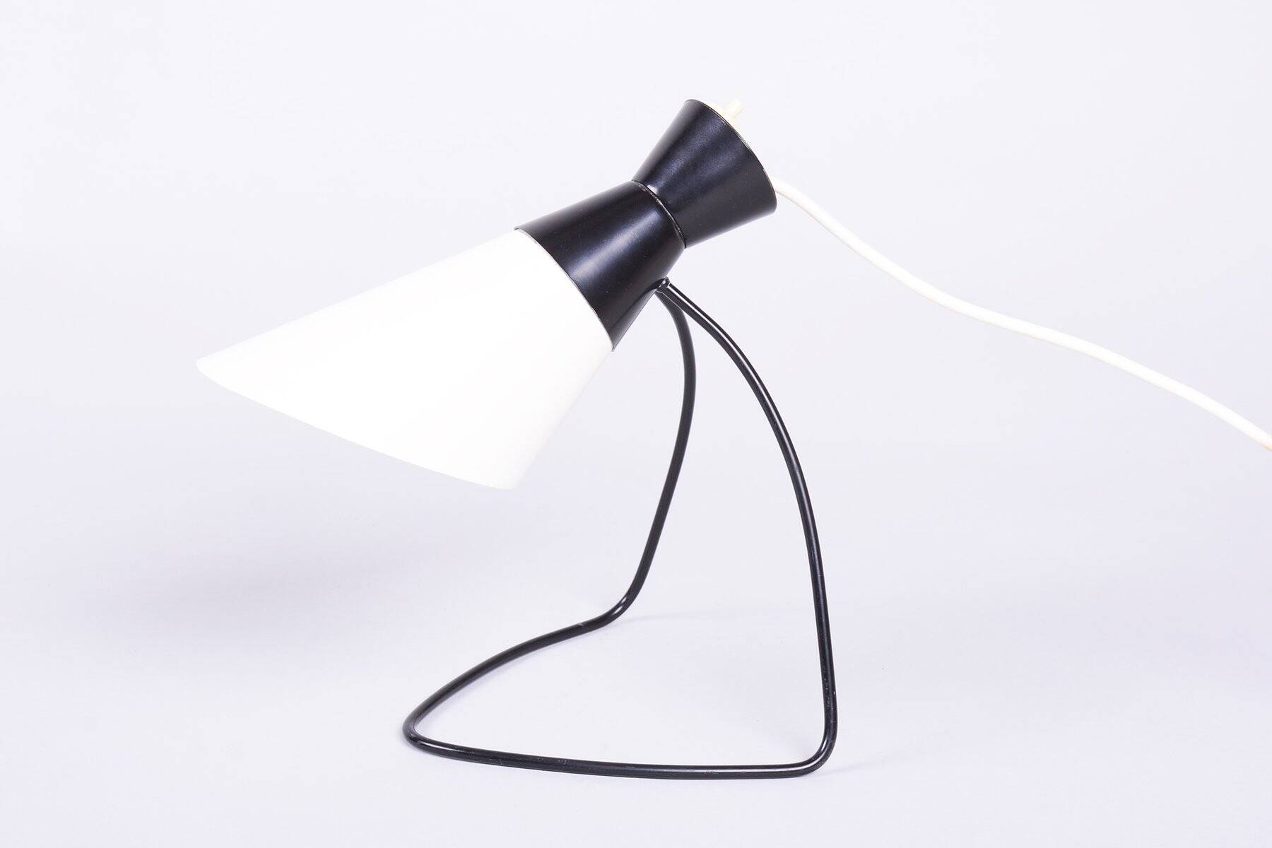 Mid-Century Czech Table Lamp in Metal attributed to J. Hůrka for Napako, 1950s