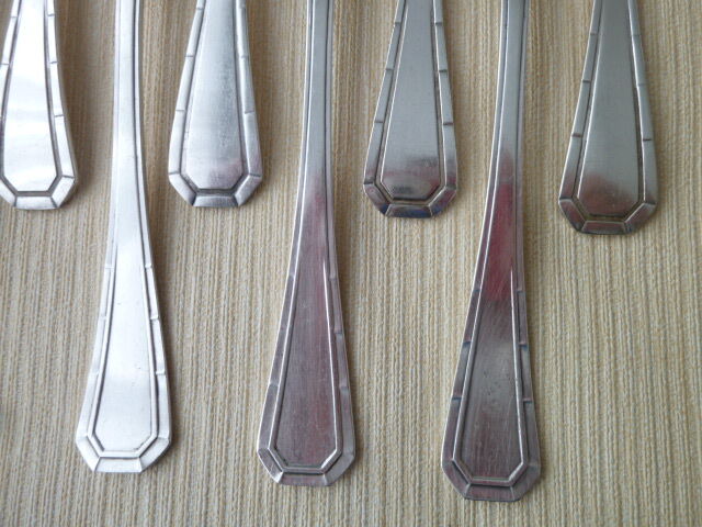 Box of 12 forks of table metal silver Alfénide Model Tosca