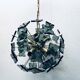 Italian sputnik murano glass smoked glass and metal, 1960s