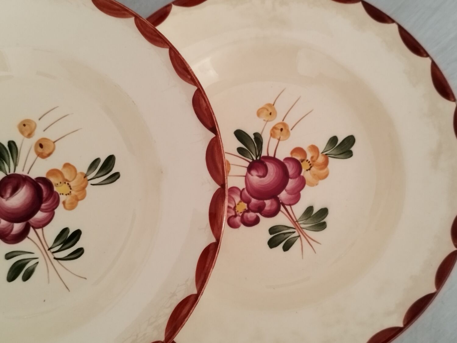Longchamp Earthenware Dinner Plates Agen Model Vintage