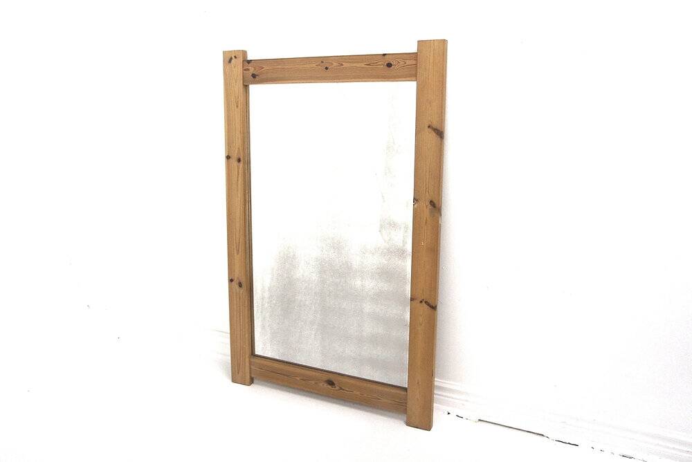 Scandinavian oak mirror 112x48cm, Nybrofabriken, Sweden, 1960